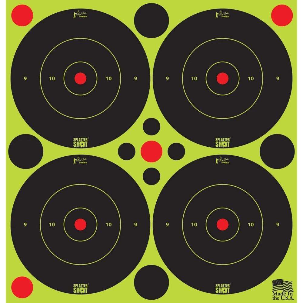 Targets Pro Shot Products Ready Series 3"" Green Splatter Shot Bullseye with Pasters • Model: Ready Series